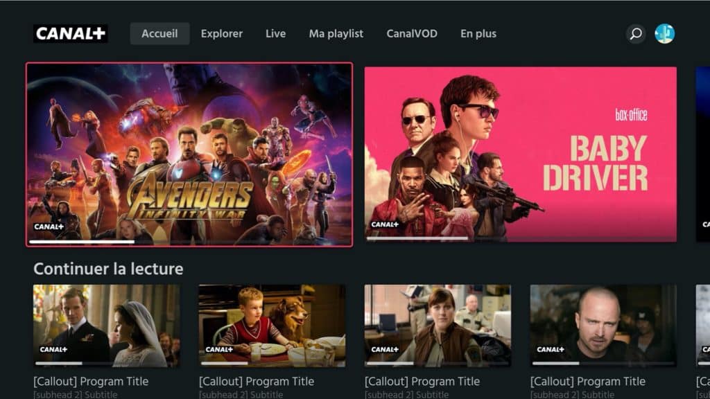 MyCanal sur TV LG WebOS
